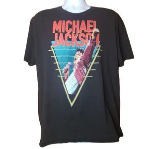 MICHAEL JACKSON Black T Shirt Size 2XL